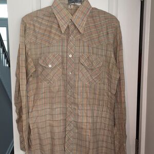 Vintage western India madras Ls 70’s hippie shirt